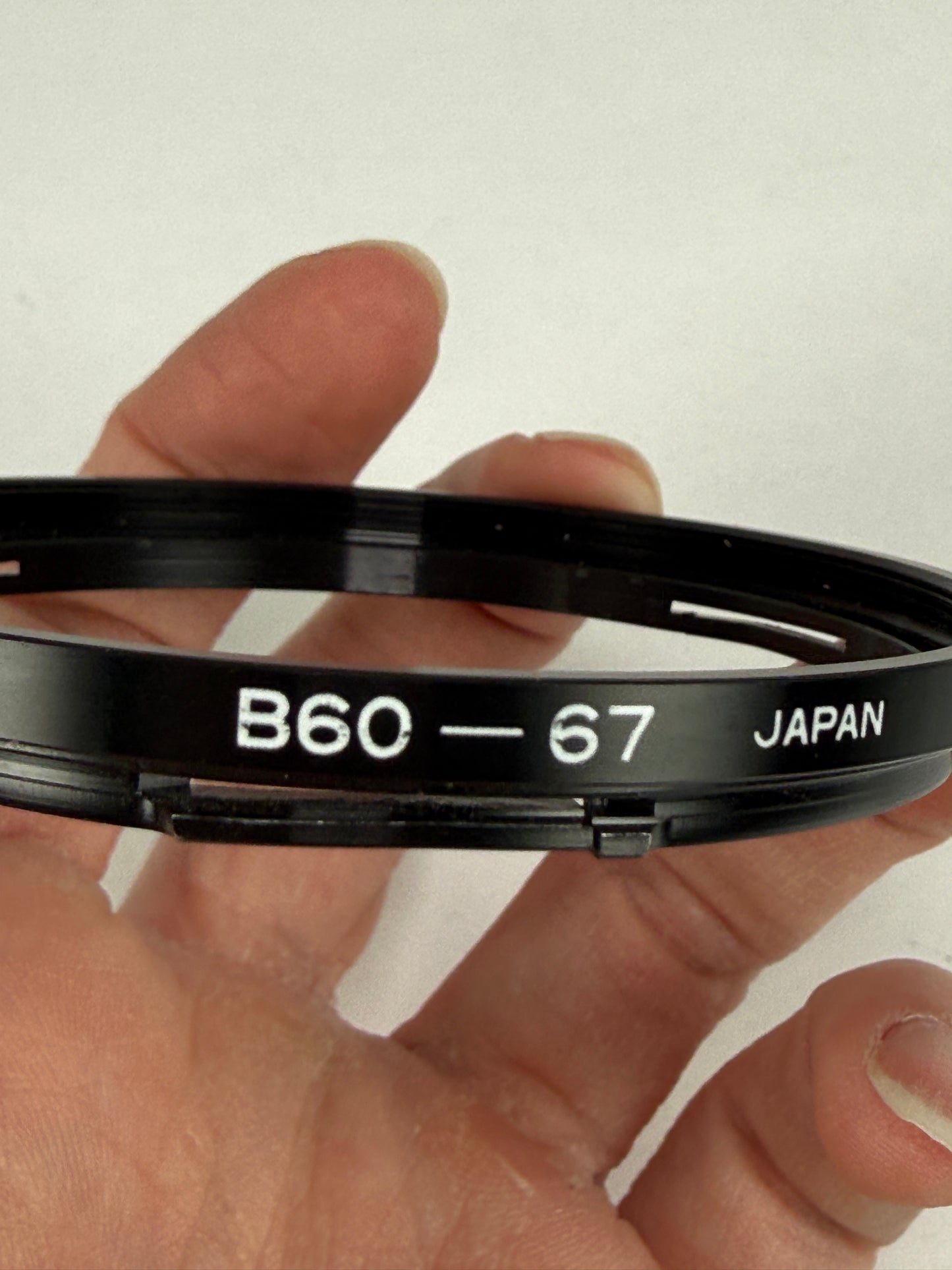 B60-67mm filter adapter ring for Hasselblad B50 bay mount to accept 52mm