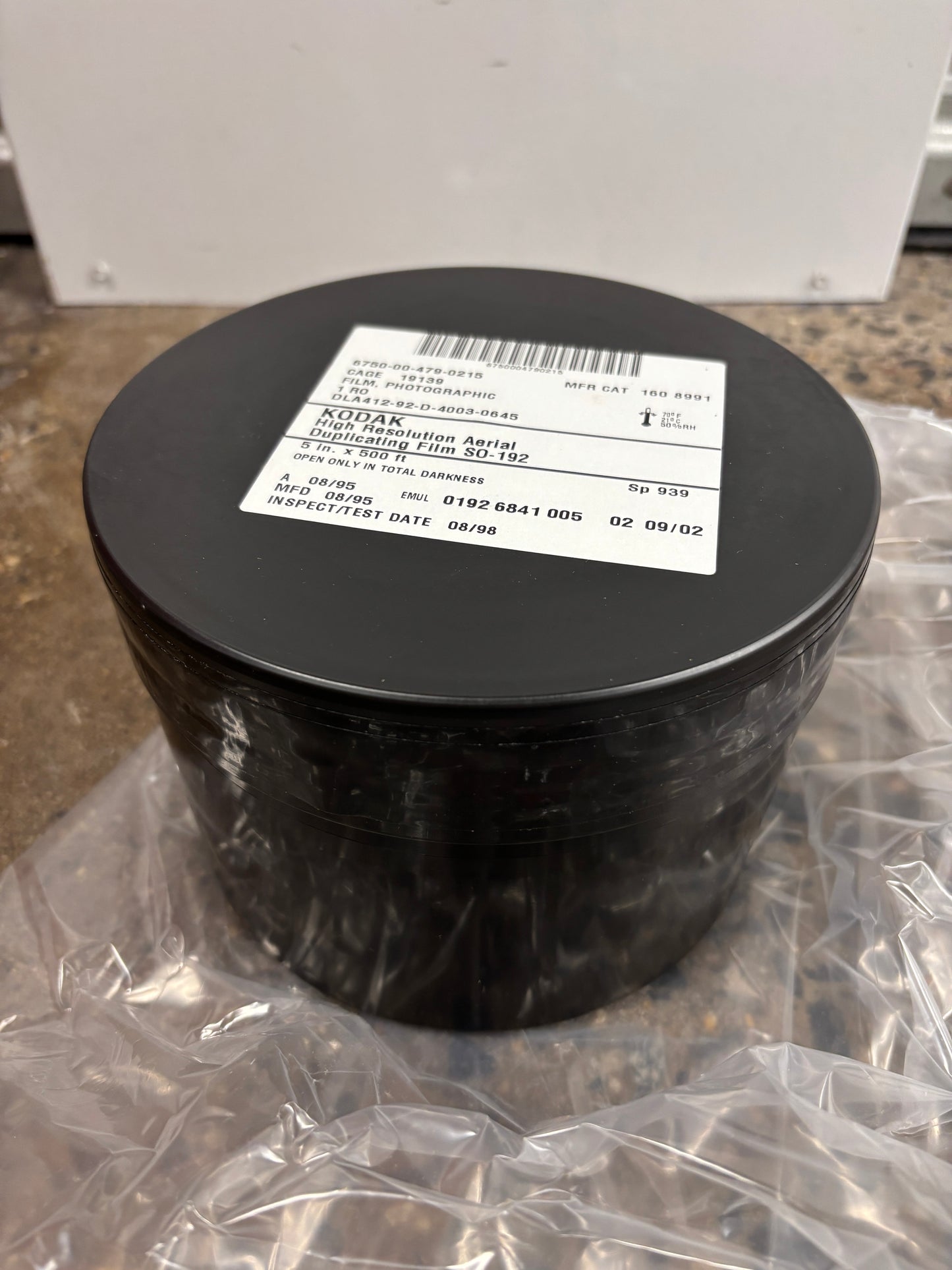 Kodak High Resolution Aerial Duplicating Film SO-192 5”x 500’ RARE military