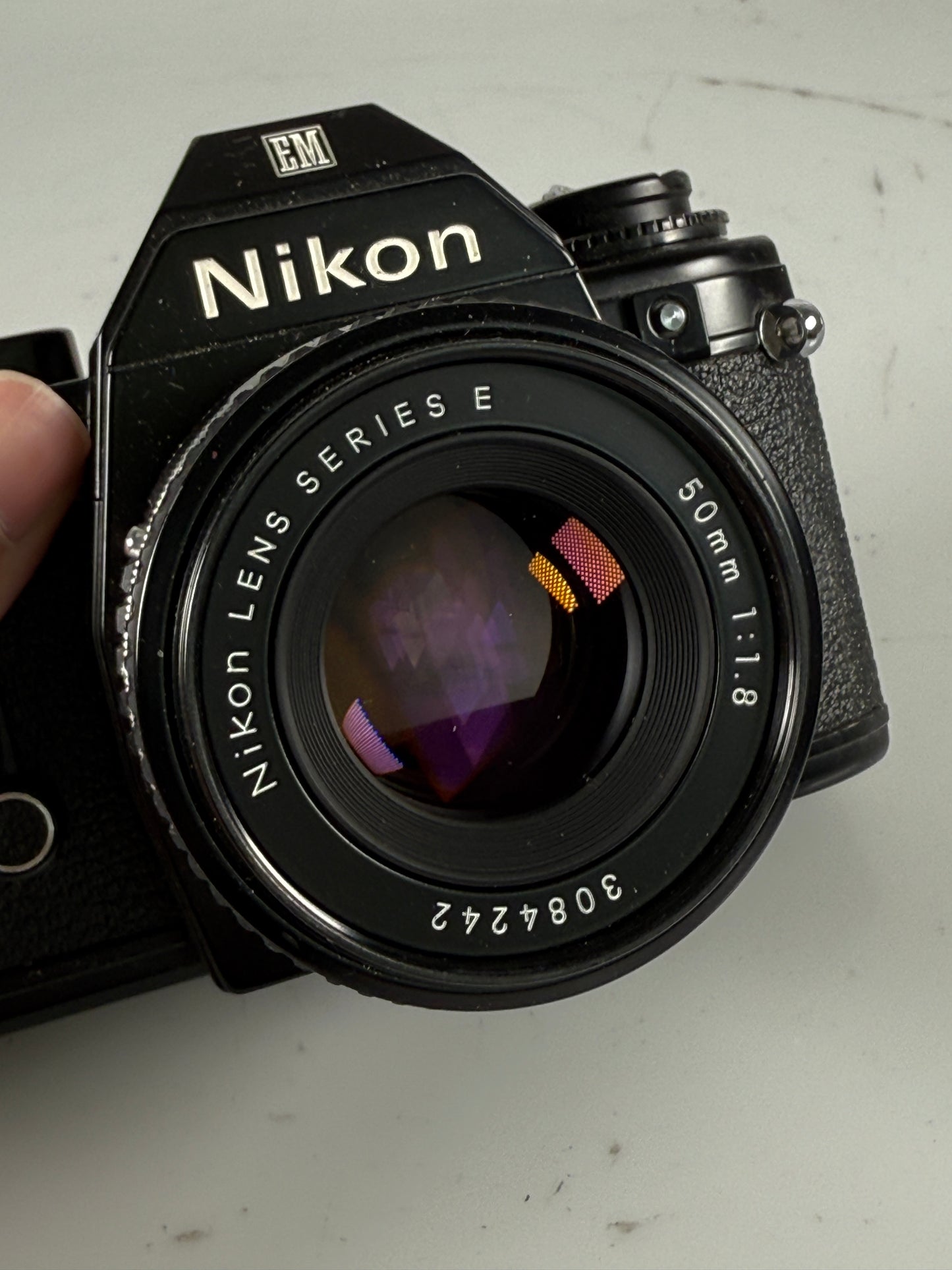 Nikon EM 35mm Film SLR Camera w/ Series E Nikon 50mm f1.8 Prime Lens