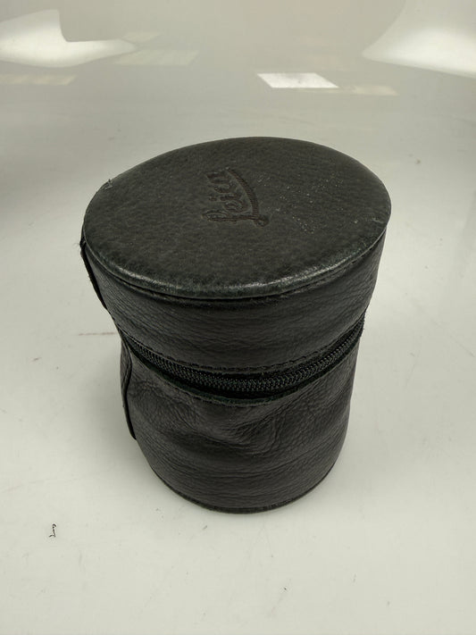 Leica E. Leitz Black Leather Lens Case for 35mm f2 Summicron ASPH M lens