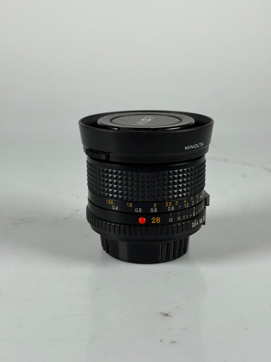 Minolta MD 28mm f2.8 MF Prime Lens for MC MD Mount