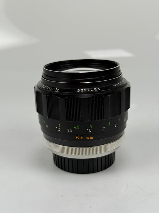 Minolta MC ROKKOR PF 85mm f1.7 MF Portrait Lens