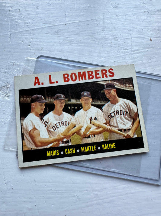 1964 Topps A.L. Bombers Mickey Mantle Al Kaline Roger Maris Norm Cash #331 HOF