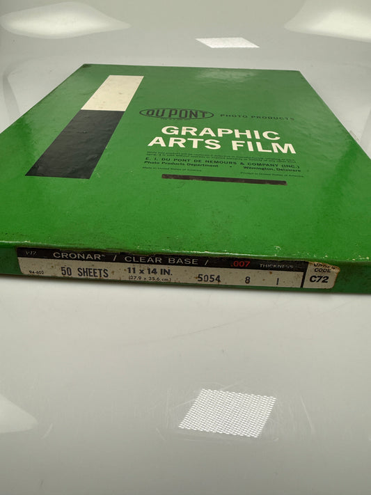 DuPont 11x14 Cronar Clear C72 5054 Base Film - 50 Sheet Box
