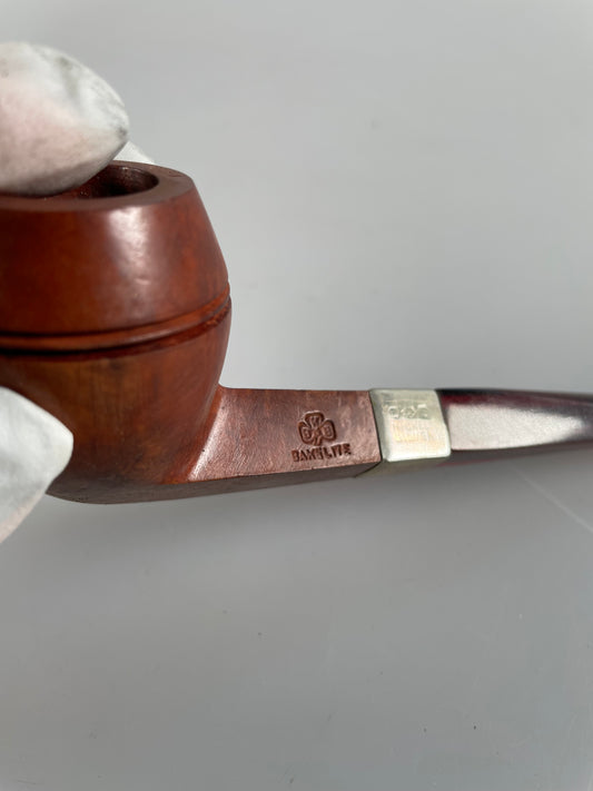 KBB Blue Line Bakelite Pipe Nickle Silver, Unsmoked