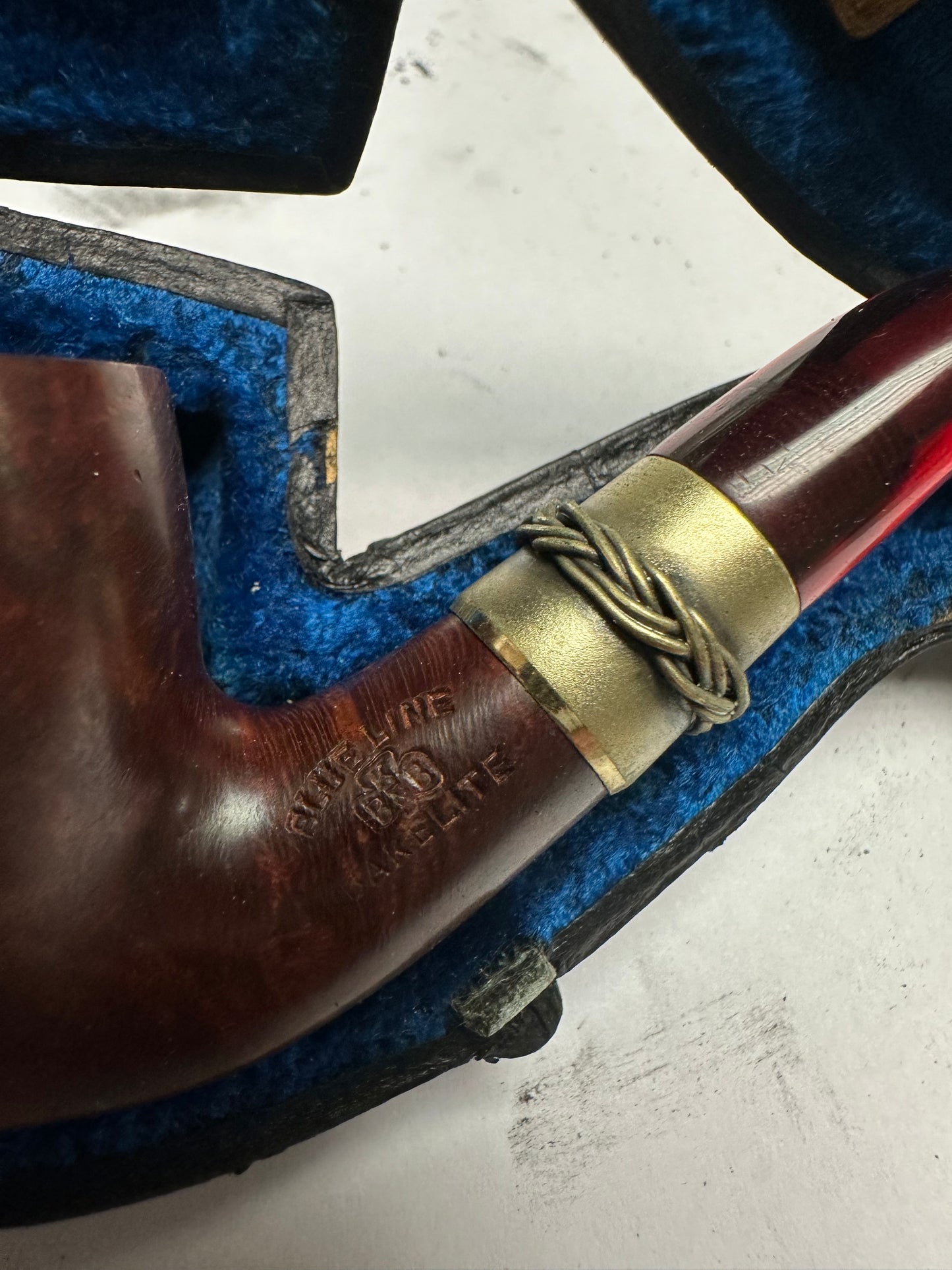 KBB Blue Line Bakelite Pipe, Unsmoked braid