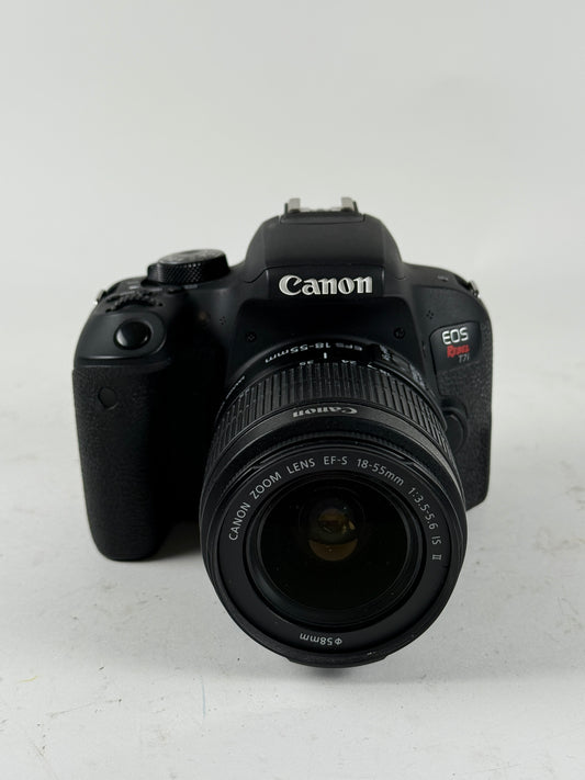 Canon EOD Rebel T7i 24.2MP 18-55mm Lens DSLR Camera - Black kit