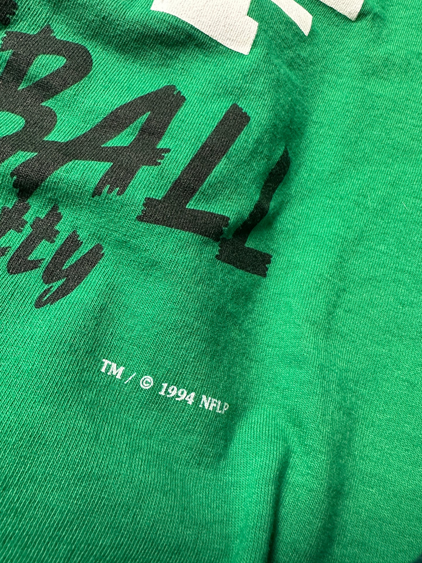 Vintage Nutmeg Kelly Green Philadelphia Eagles T-Shirt L 1994 Veteran Stadium