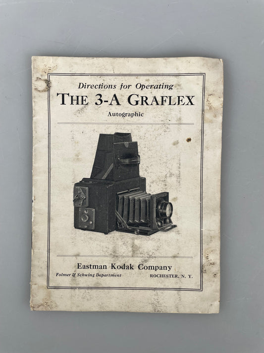 Graflex 3A 3-A autographic Instruction Manual
