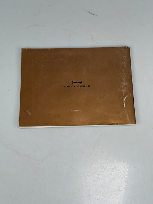 Nikon FA Camera Instruction Manual