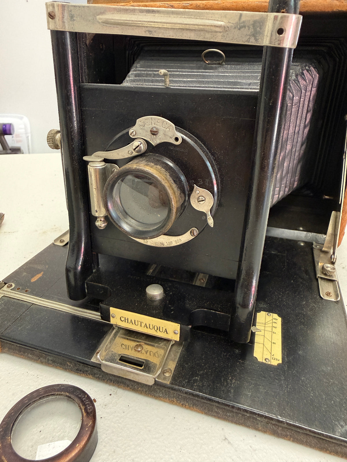Seneca Chautauqua 5x7 Folding wooden Camera w/ lens