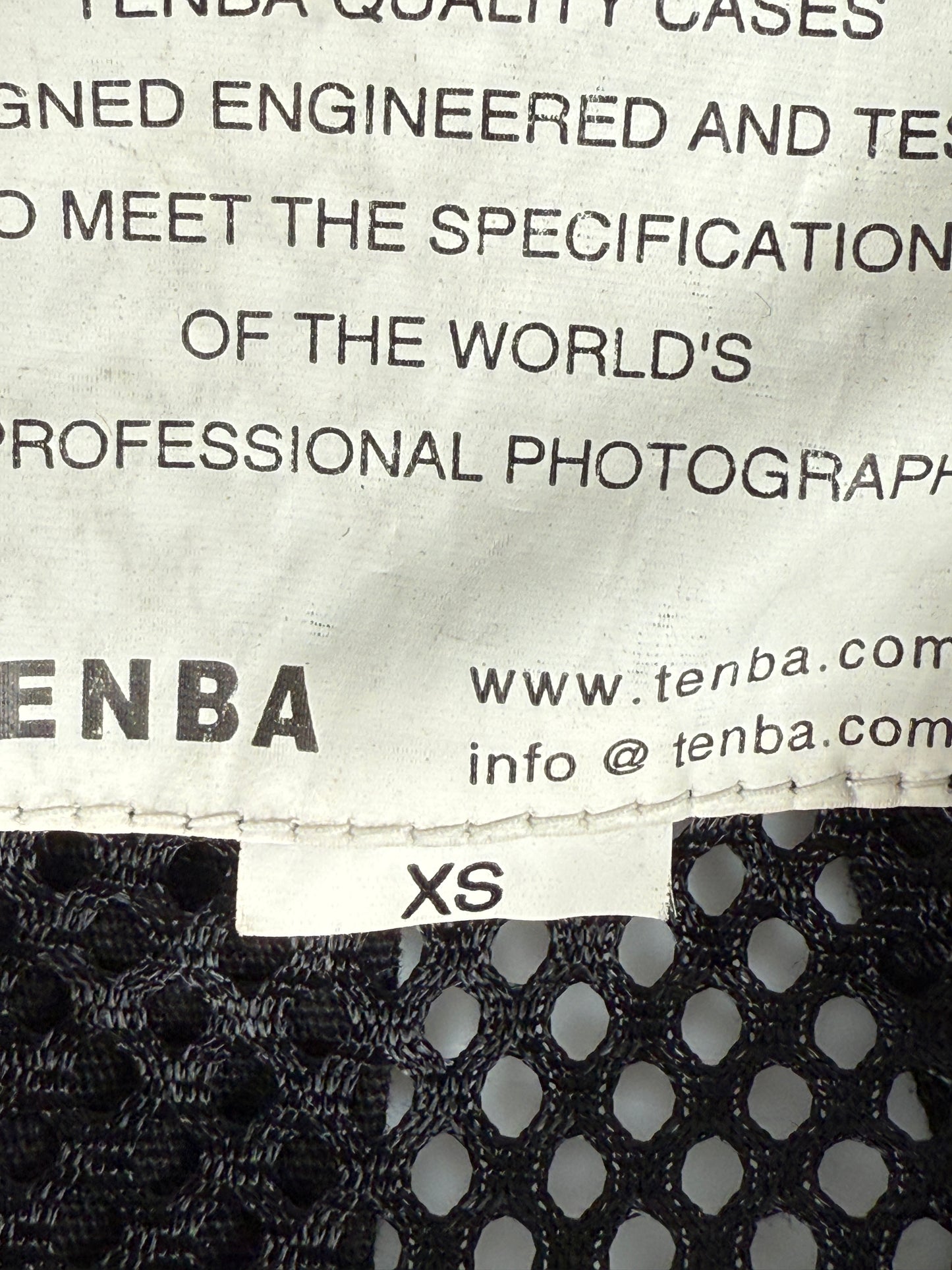 Tenba Vest Men's XS Black Professional Photography Vented Outdoor Photo
