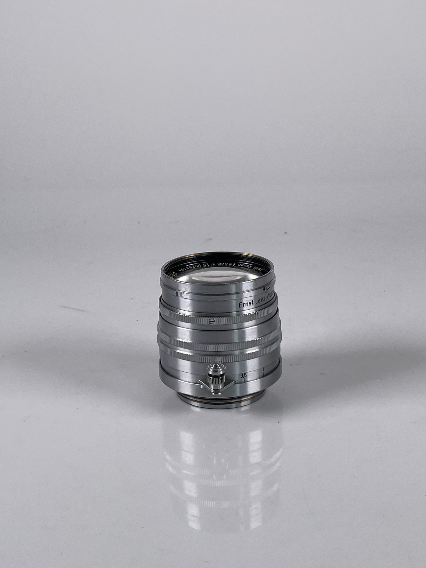 Leica leitz Xenon 5cm 50mm F1.5 1.5 LENS screw ltm m39 2 rings