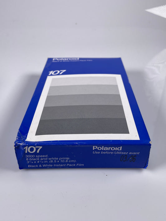 Polaroid 107 Instant Black & White Pack of 8 Film - Expired 1996 ISO 3000