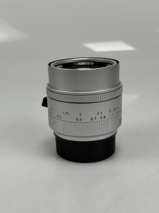 Leica Summilux-M 50mm f1.4 ASPH Chrome Silver M mount lens 11729