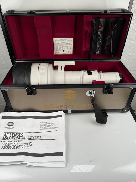 Minolta AF APO TELE 600mm F4 High Speed Lens Sony A mount