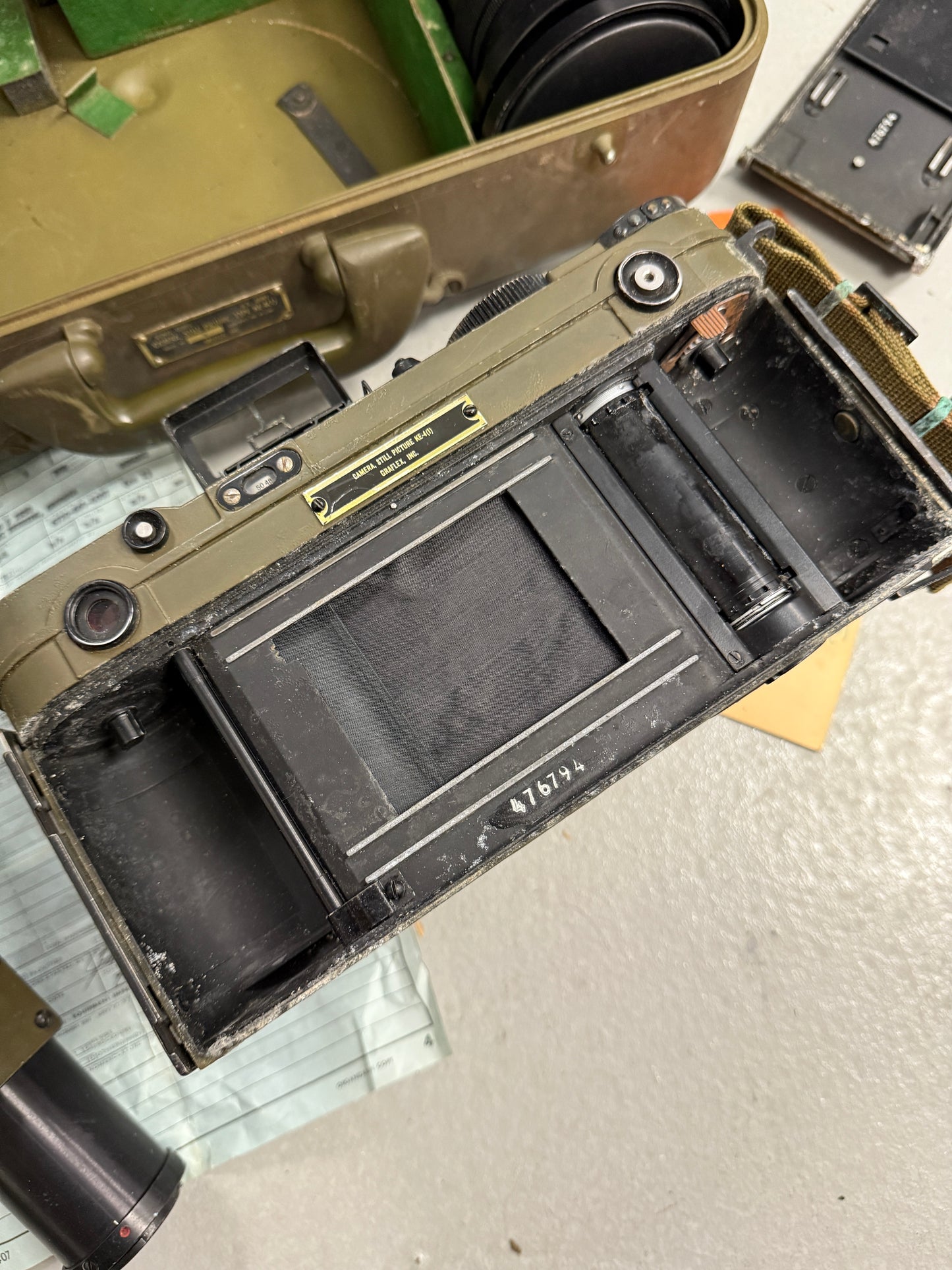 GRAFLEX SIGNAL CORPS U.S ARMY CAMERA KE-4 (1), EKTAR 4IN/ 8IN