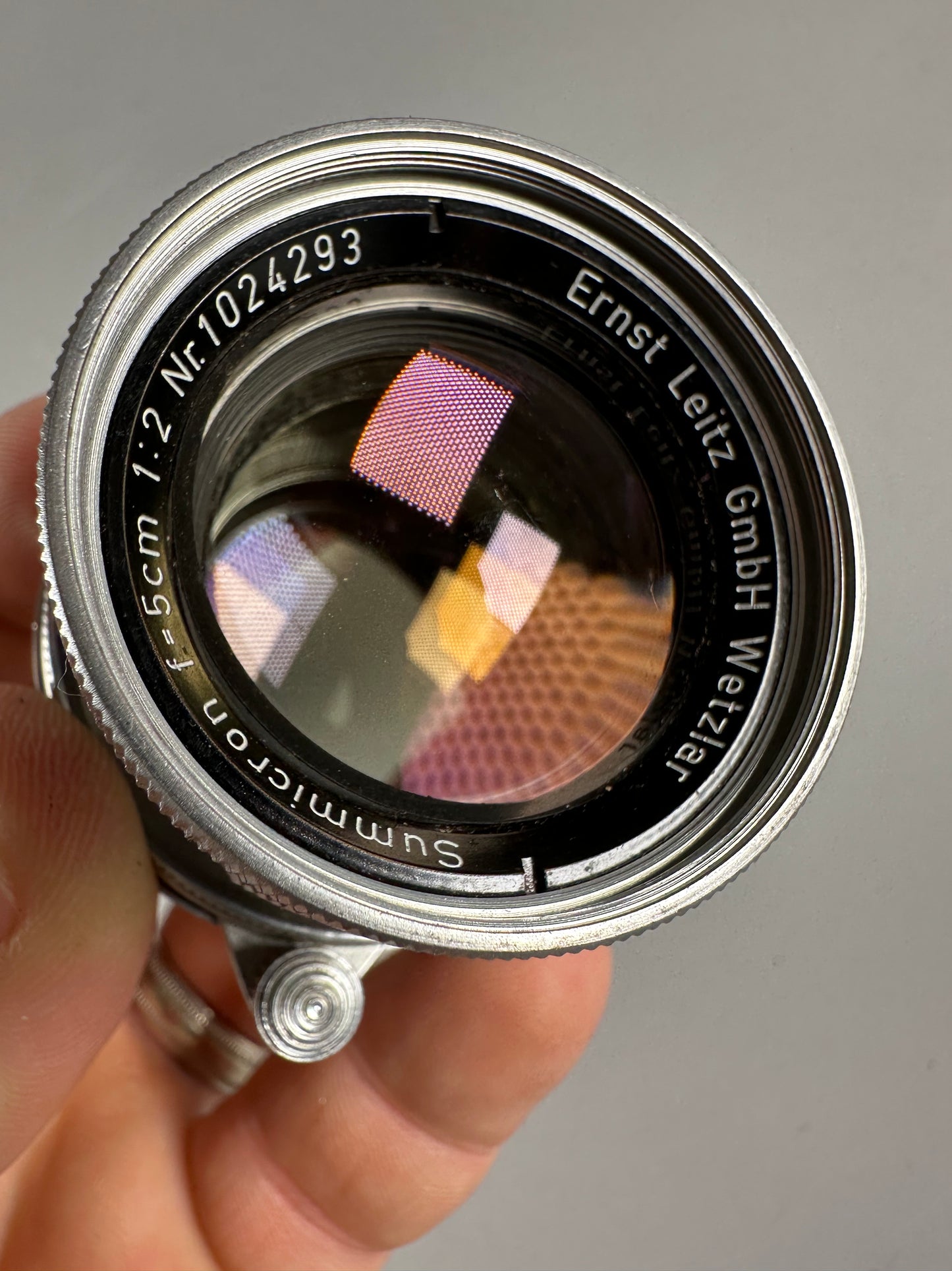 Leica 50mm f2 Summicron Radioactive L39 LTM Screwmount Rangefinder Lens