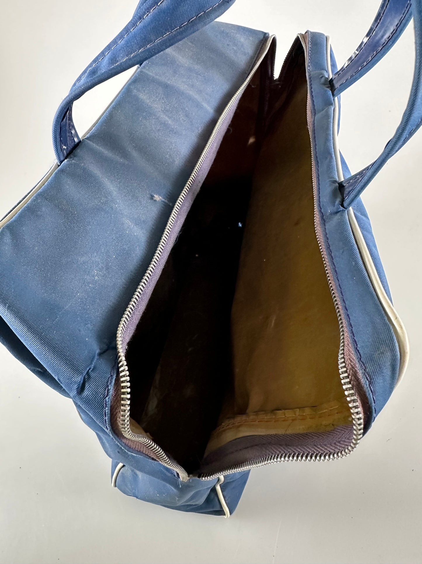 Vintage PAN AM Airline Flight Attendant CARRY ON BAG Tote Light Blue