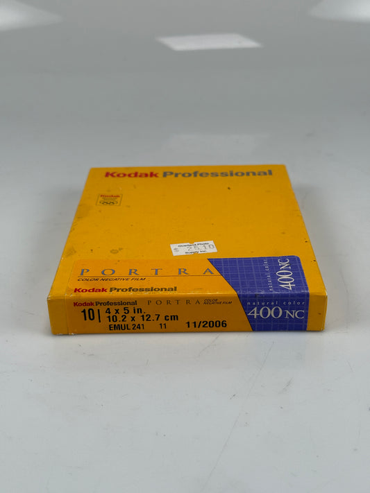 Kodak Professional Portra 400 NC 4X5 Color Negative Film 10 sheet box
