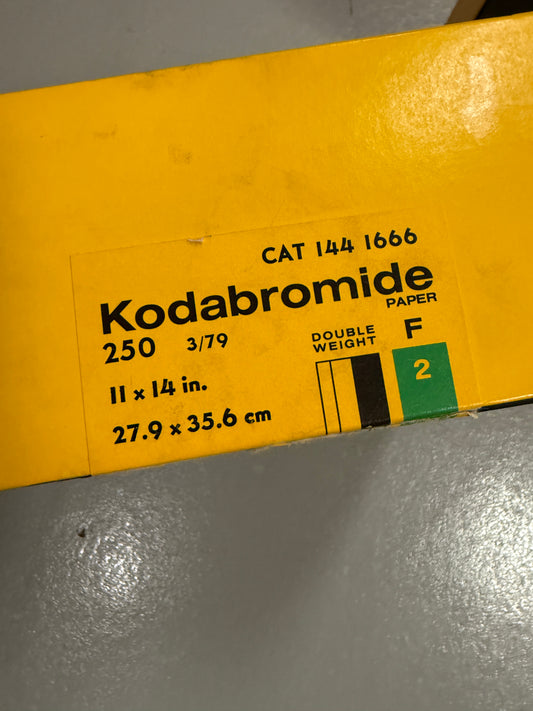 Kodak Kodabromide F2 B&W Paper - 11x14, 250 sheets, 1979 SEALED double weight