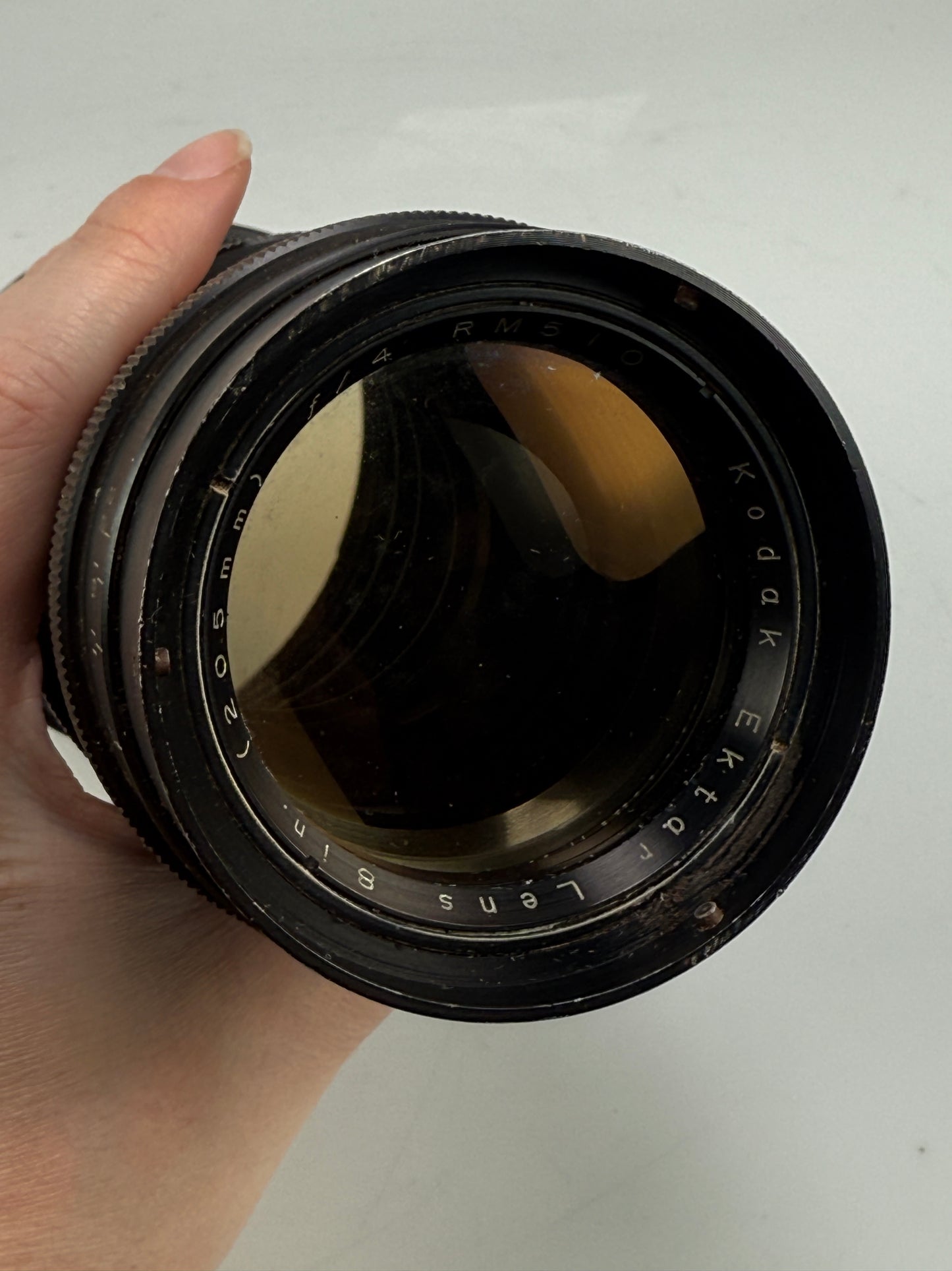 Graflex Kodak Ektar 8 inch 205mm f4 lens for KE-4 military camera