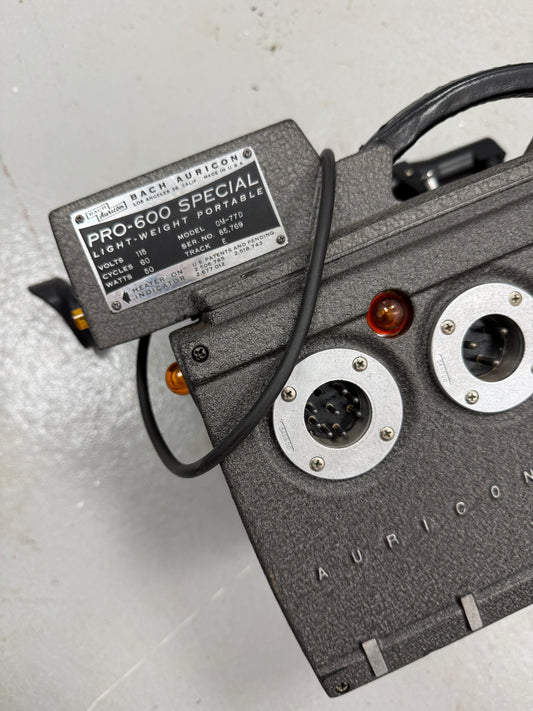 BACH Auricon Pro-600 16mm Cinema Sound Camera w/ angenieux 12-120mm lens