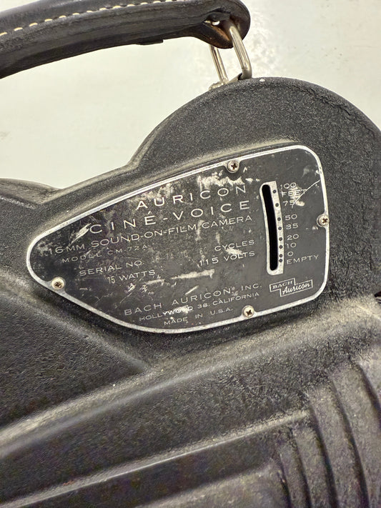 BACH Auricon CM-72A Cine Voice Cinema Sound Camera w/ angenieux 12-120mm f2.2 lens
