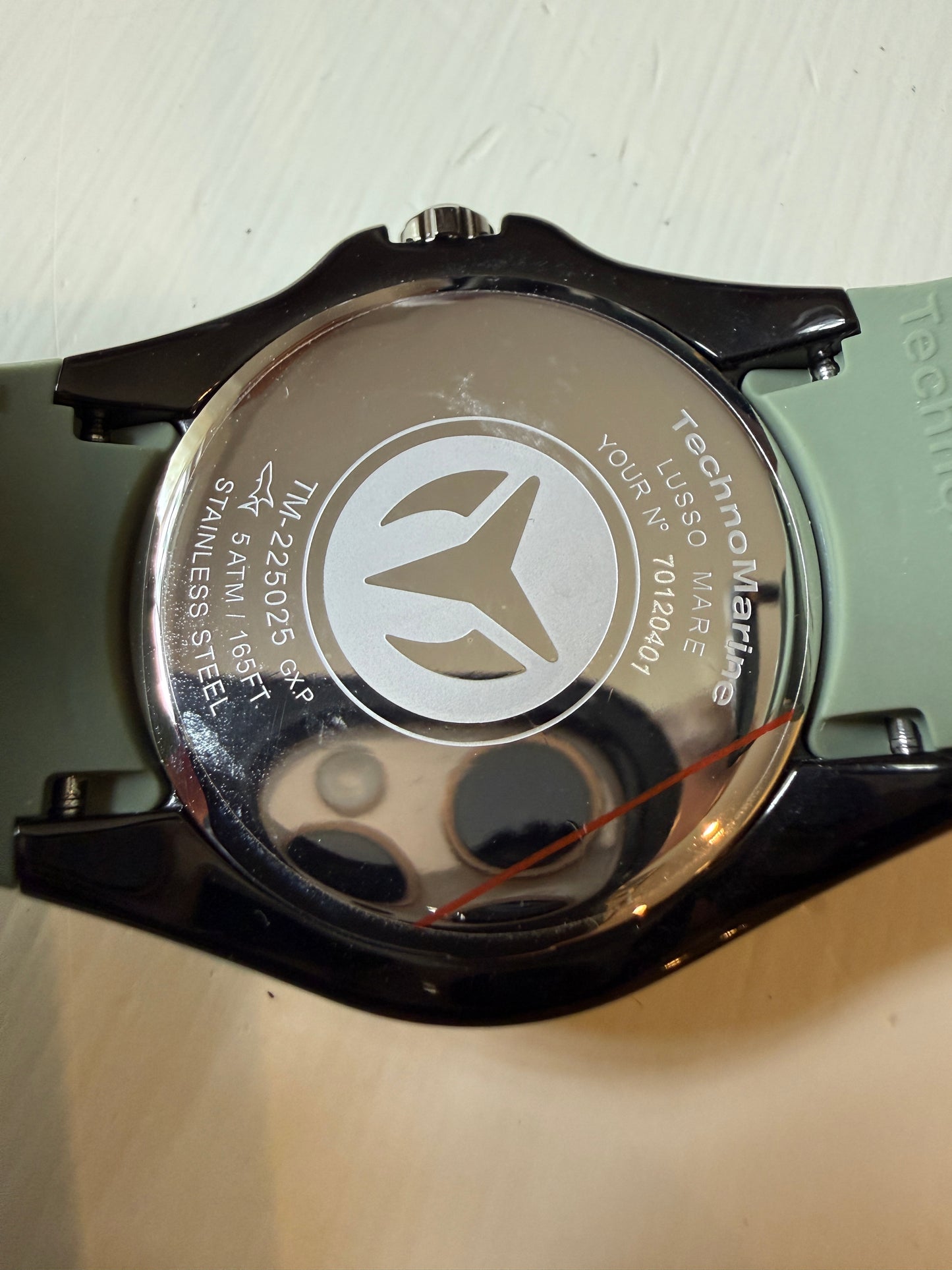 TechnoMarine Lusso Mare Men's Watch 44mm Olive Green Black TM-225025
