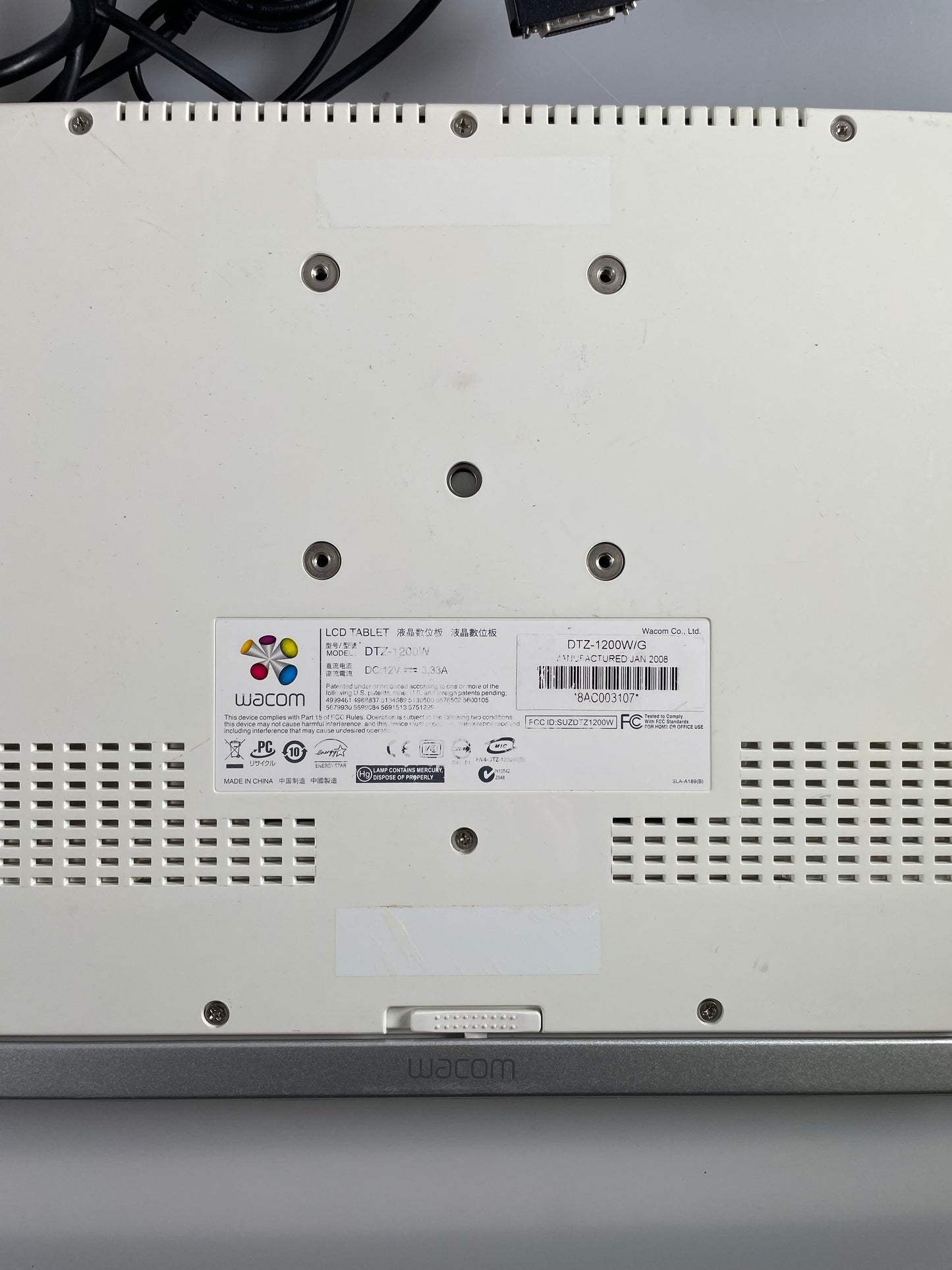 Wacom DTZ-1200W/G 12WX Interactive Display Graphics Tablet W/ Converter box