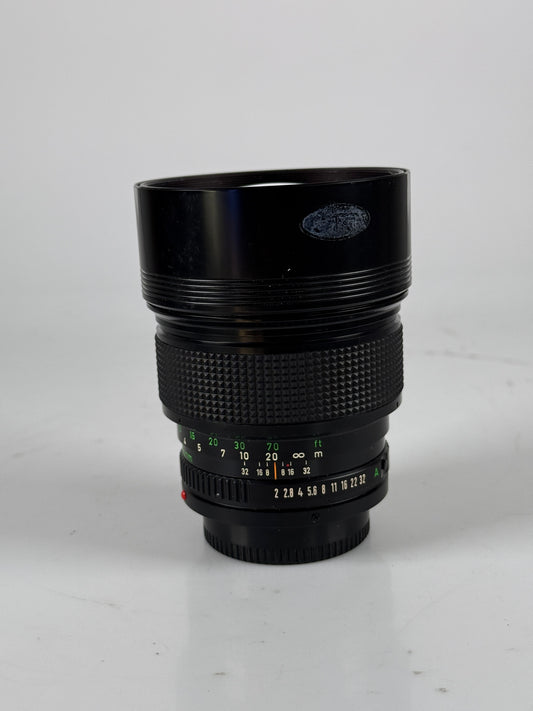 Canon 135mm f2 FD New NFD camera lens
