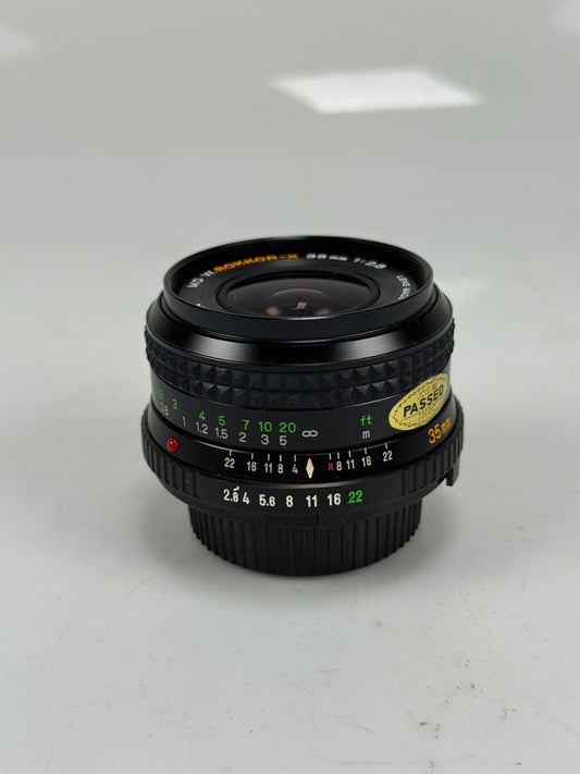 Minolta MD Rokkor-X 35mm f2.8 Prime lens
