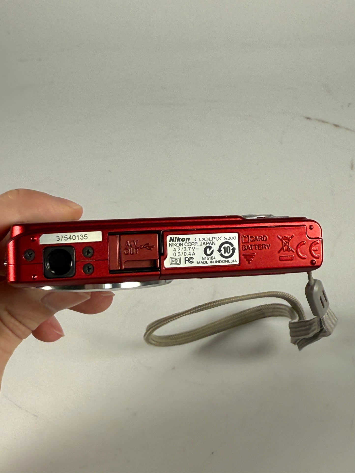 Nikon Coolpix S200 Red Digital Camera 3x Zoom