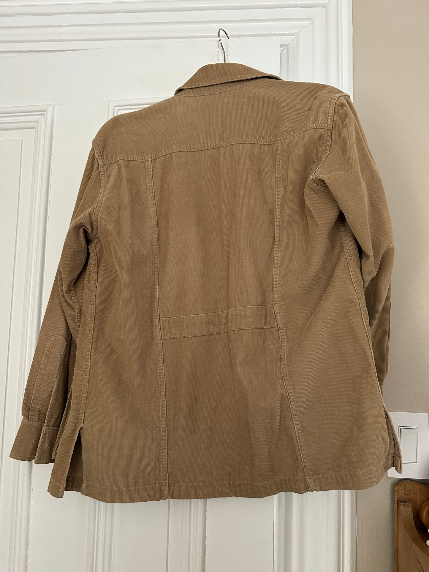 Vintage LL Bean corduroy shirt jacket Shacket tan Medium USA