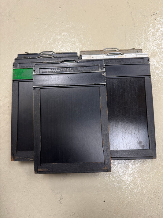Lot of 5 Vintage Folmer Graflex 4x5" Type 5 Cut Film Holders