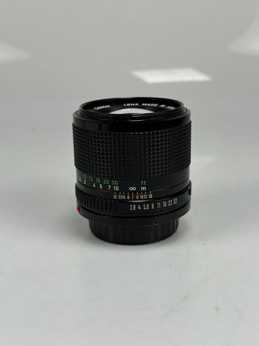 Canon FD New 100mm f2.8 Lens