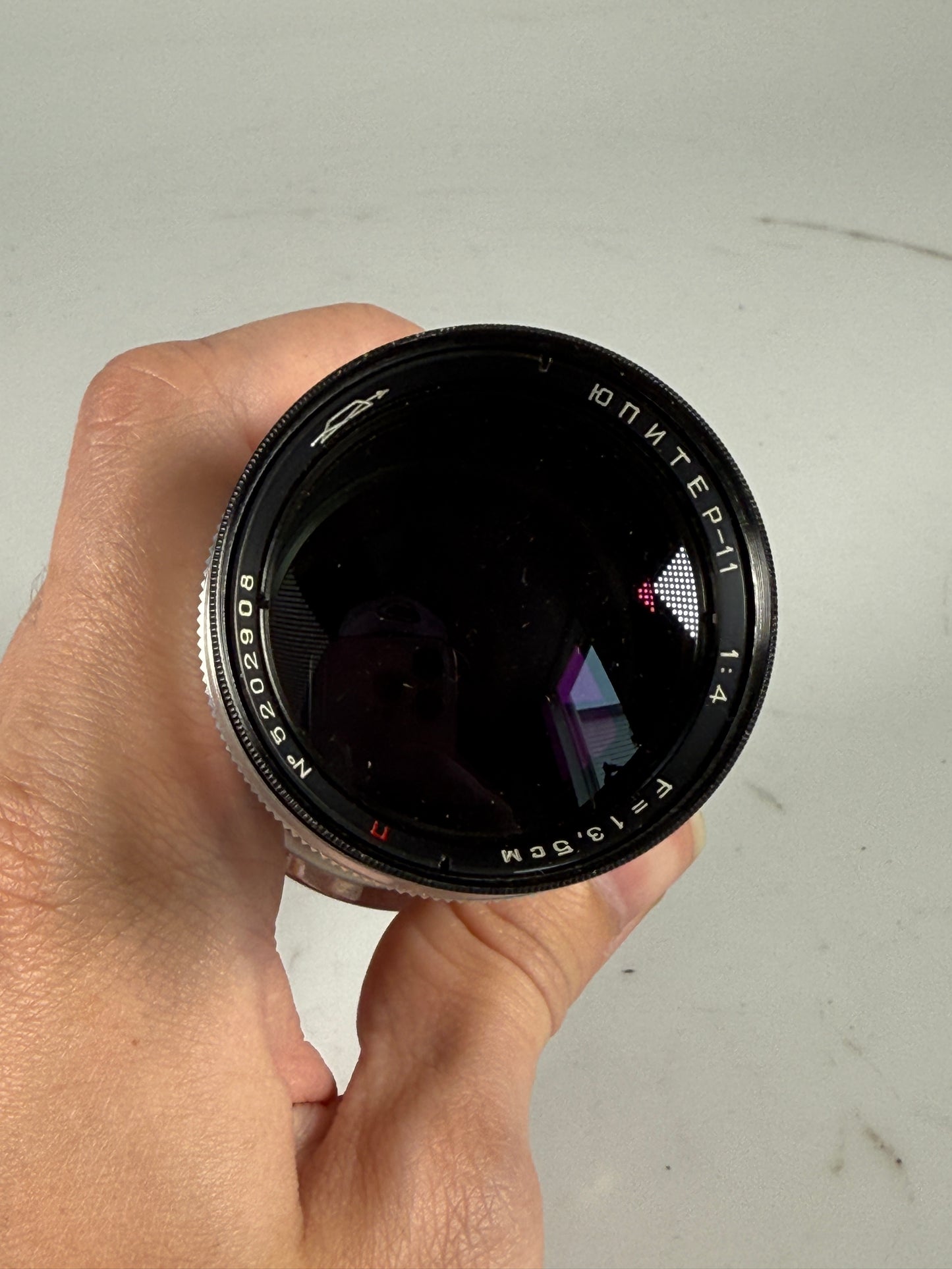 JUPITER 11 Soviet Vintage lens 135mm f4 Contax Mount - Silver Telephoto lens