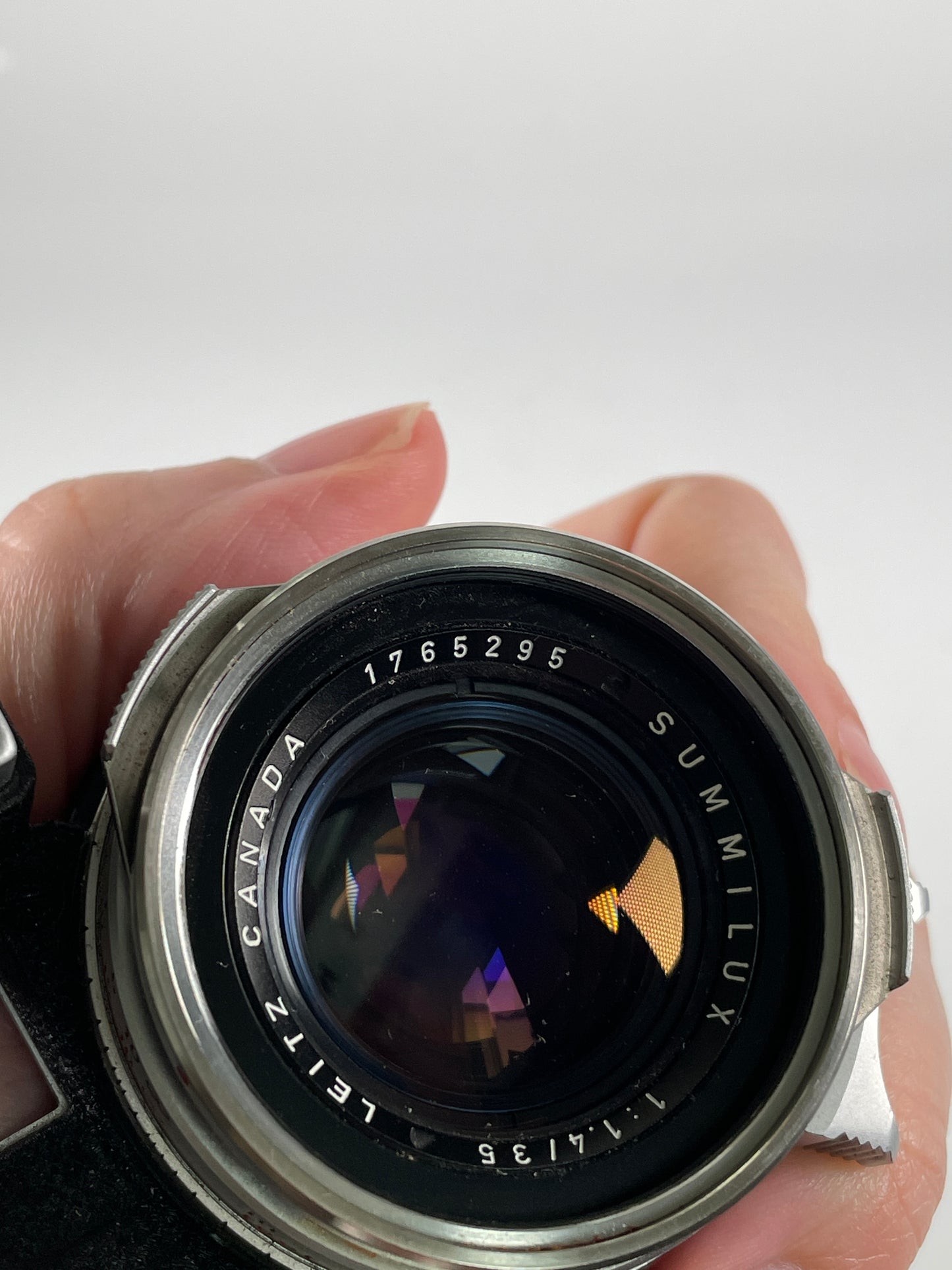 LEITZ Leica Summilux M 35mm F1.4 Steel Rim Lens Canada Chrome Goggles 11870