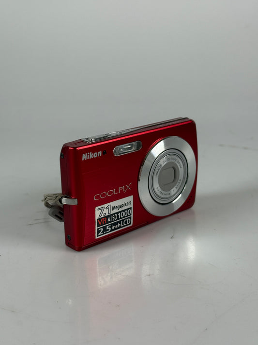 Nikon Coolpix S200 Red Digital Camera 3x Zoom