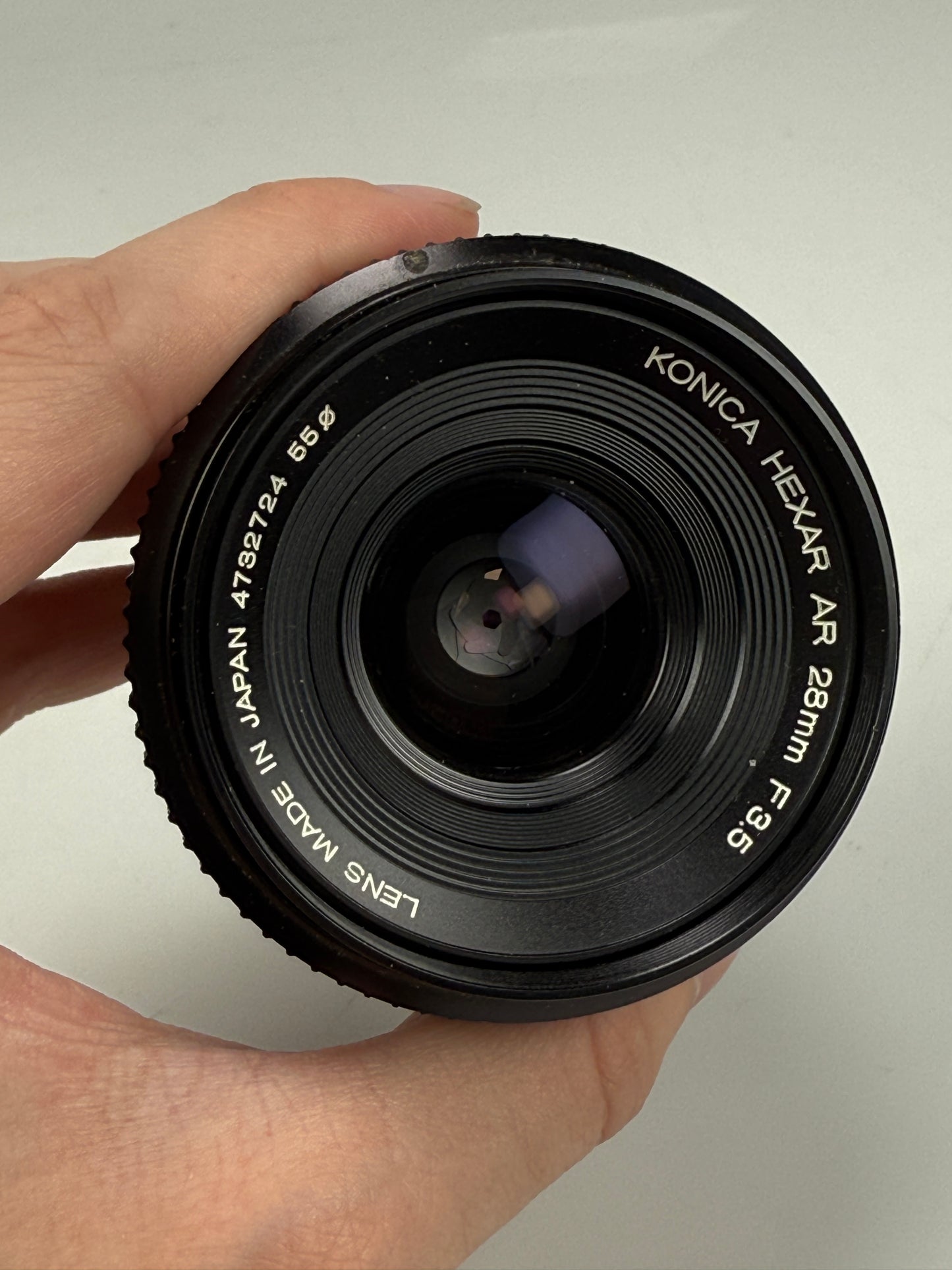 KONICA HEXAGON AR 28mm f3.5 AE WIDE ANGLE LENS