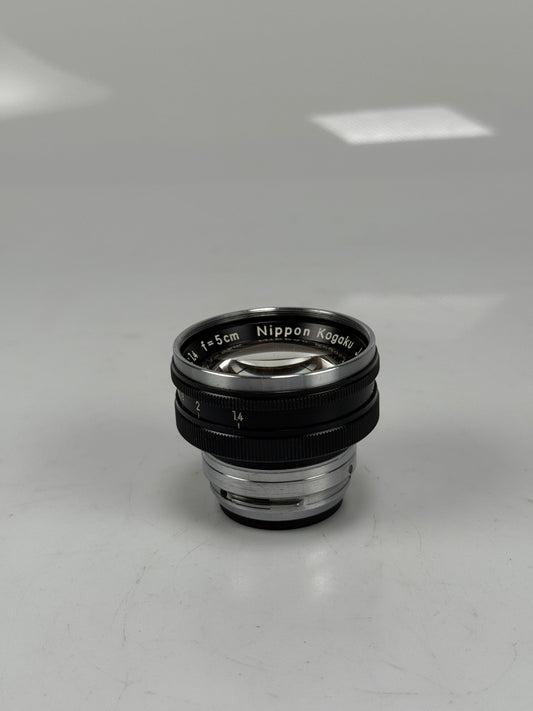 Nikon Nikkor S 5cm 50mm f1.4 Nippon Kogaku Rangefinder Lens Black