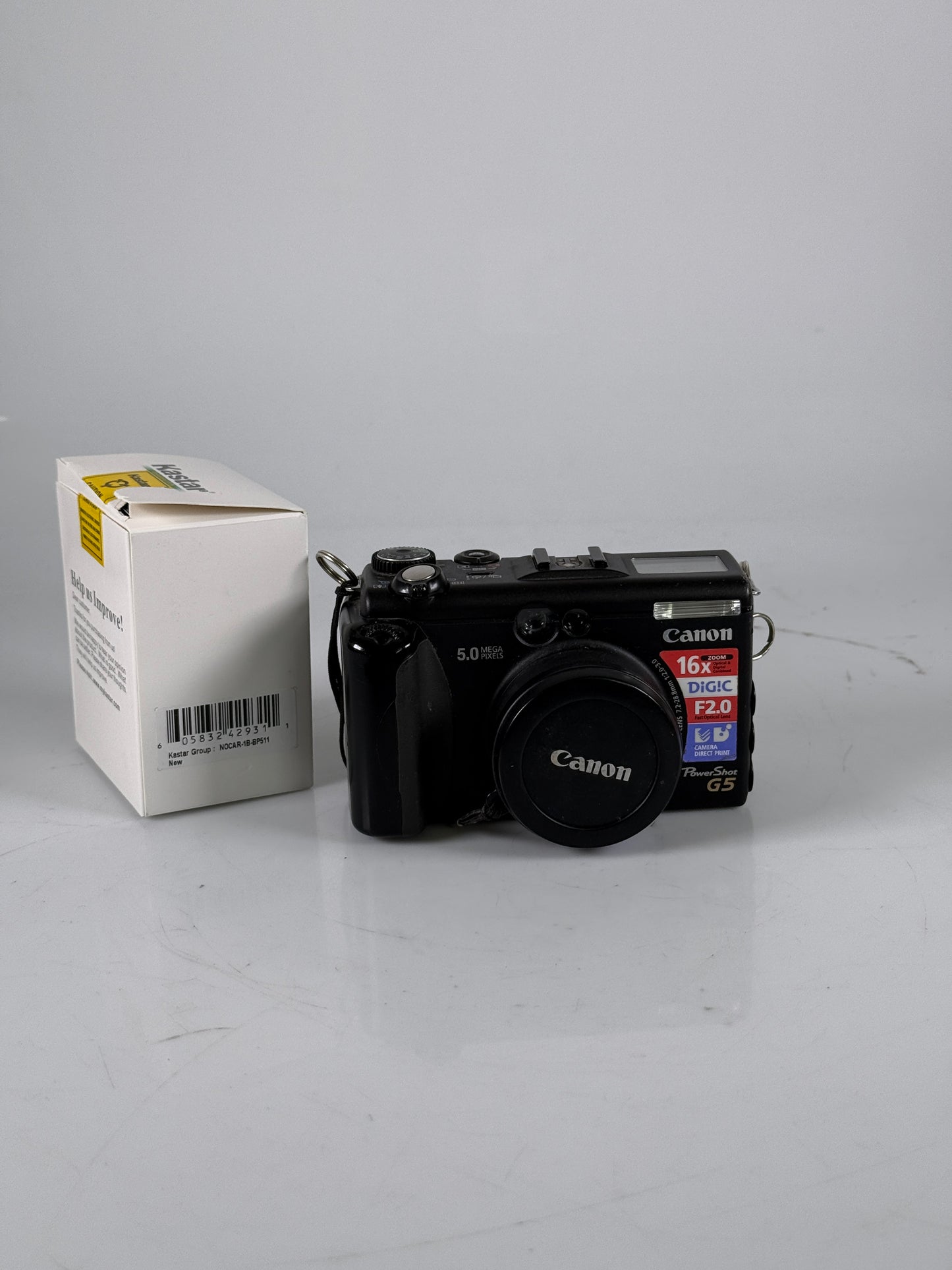 Canon PowerShot G5 Black 5.0MP 4x Optical Zoom Digital Camera