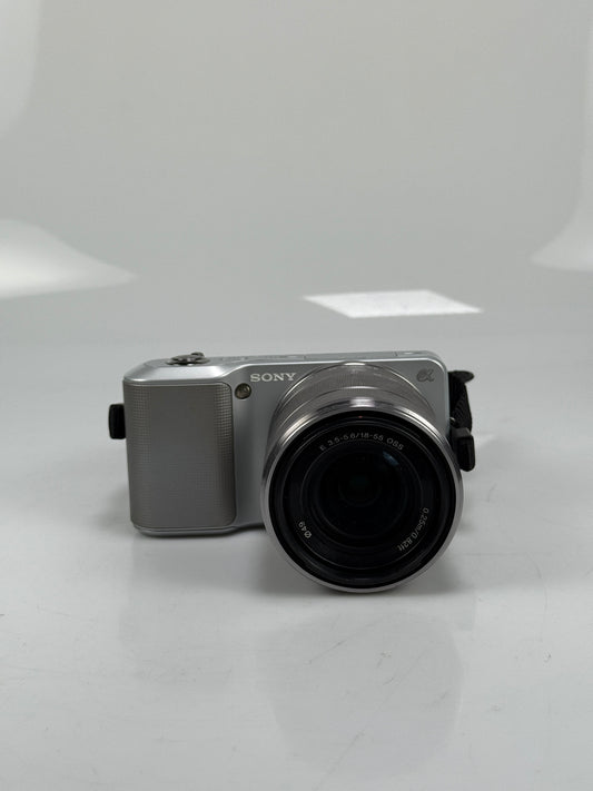 Sony Alpha NEX-3 14.2MP Digital Camera - Silver with 18-55mm OSS lens