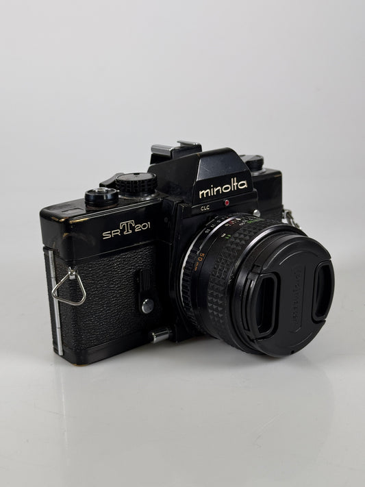 Minolta SRT 201 35mm film camera body with MD  50mm f1.7 lens