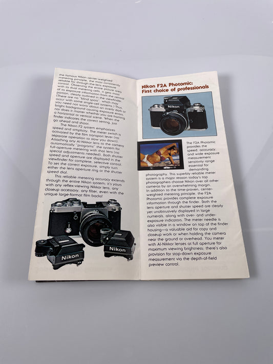 Nikon F2A F2AS Photomic Product Brochure