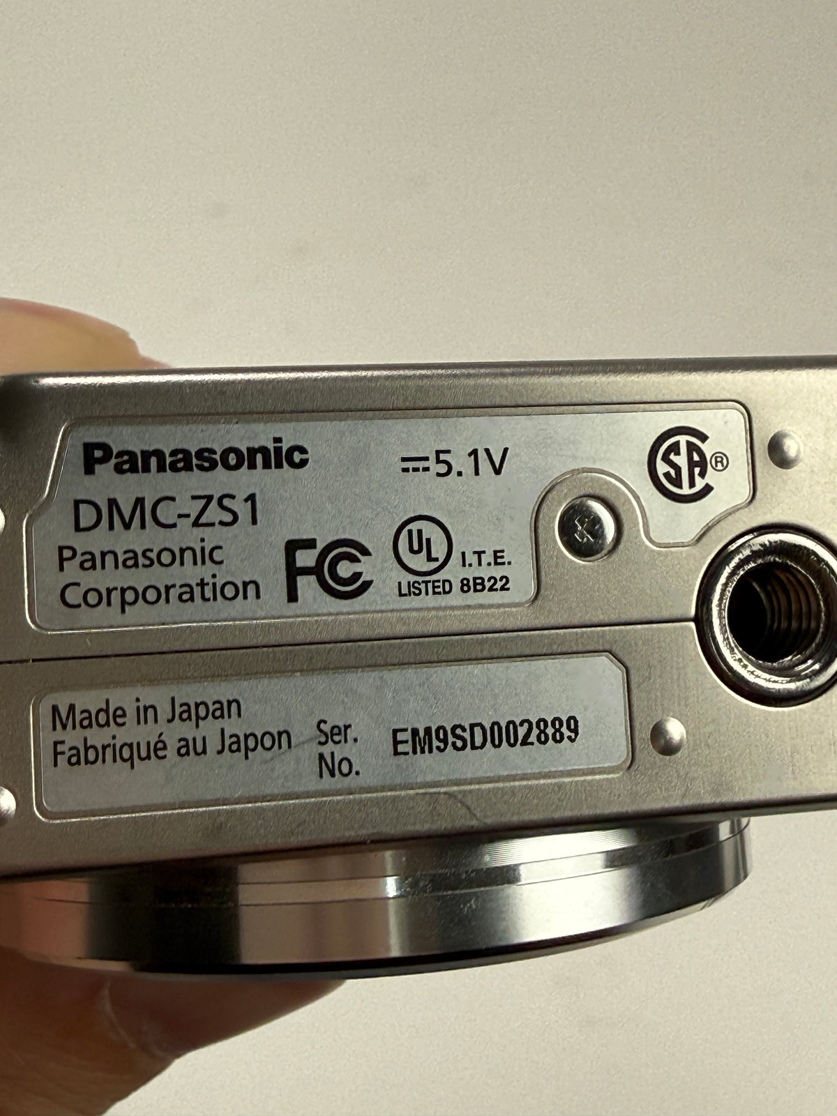 Panasonic Lumix DMC-ZS1 10.1MP Silver Digital Camera 12x Optical Leica Lens