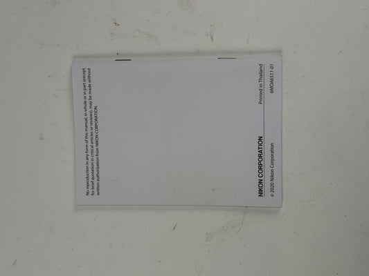 Nikon Z6II Instruction Owners Manual Z6ii Book English