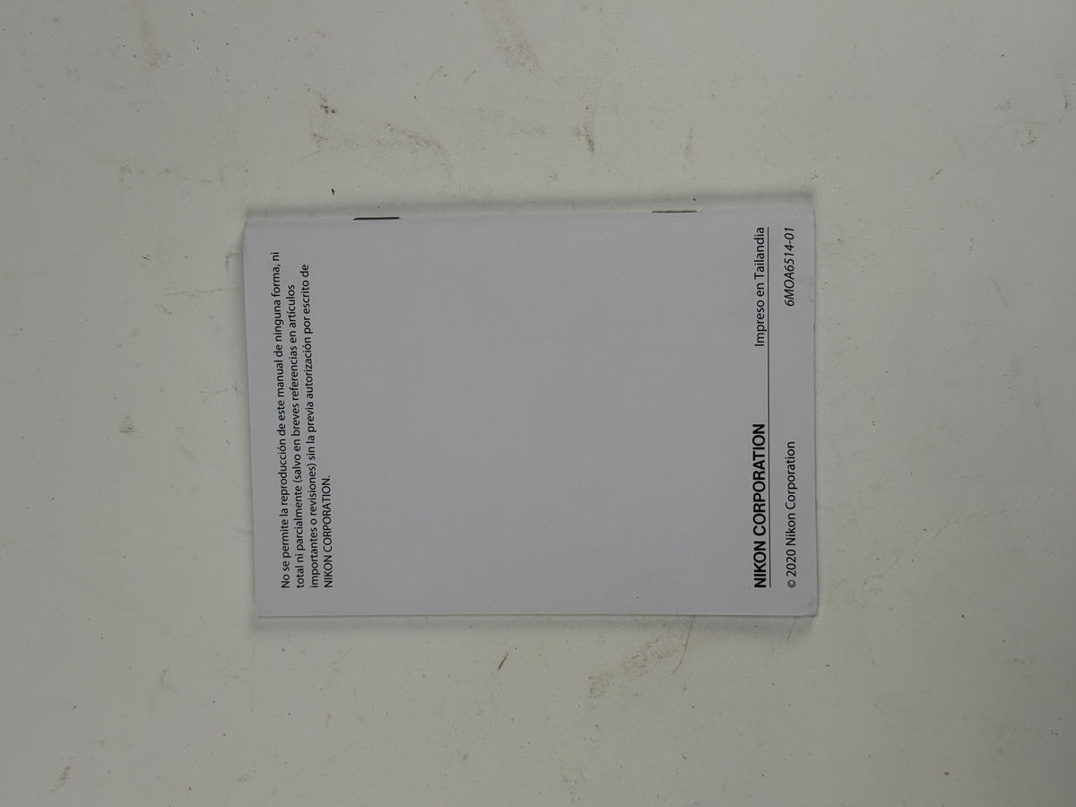 Nikon Z6II Instruction Owners Manual Z6ii Book Spanish