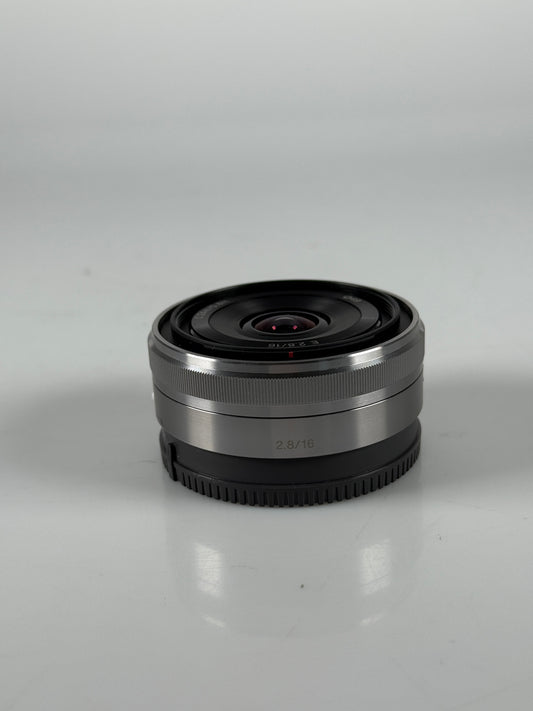 Sony SEL16F28 16mm F2.8 E Mount AF Lens silver