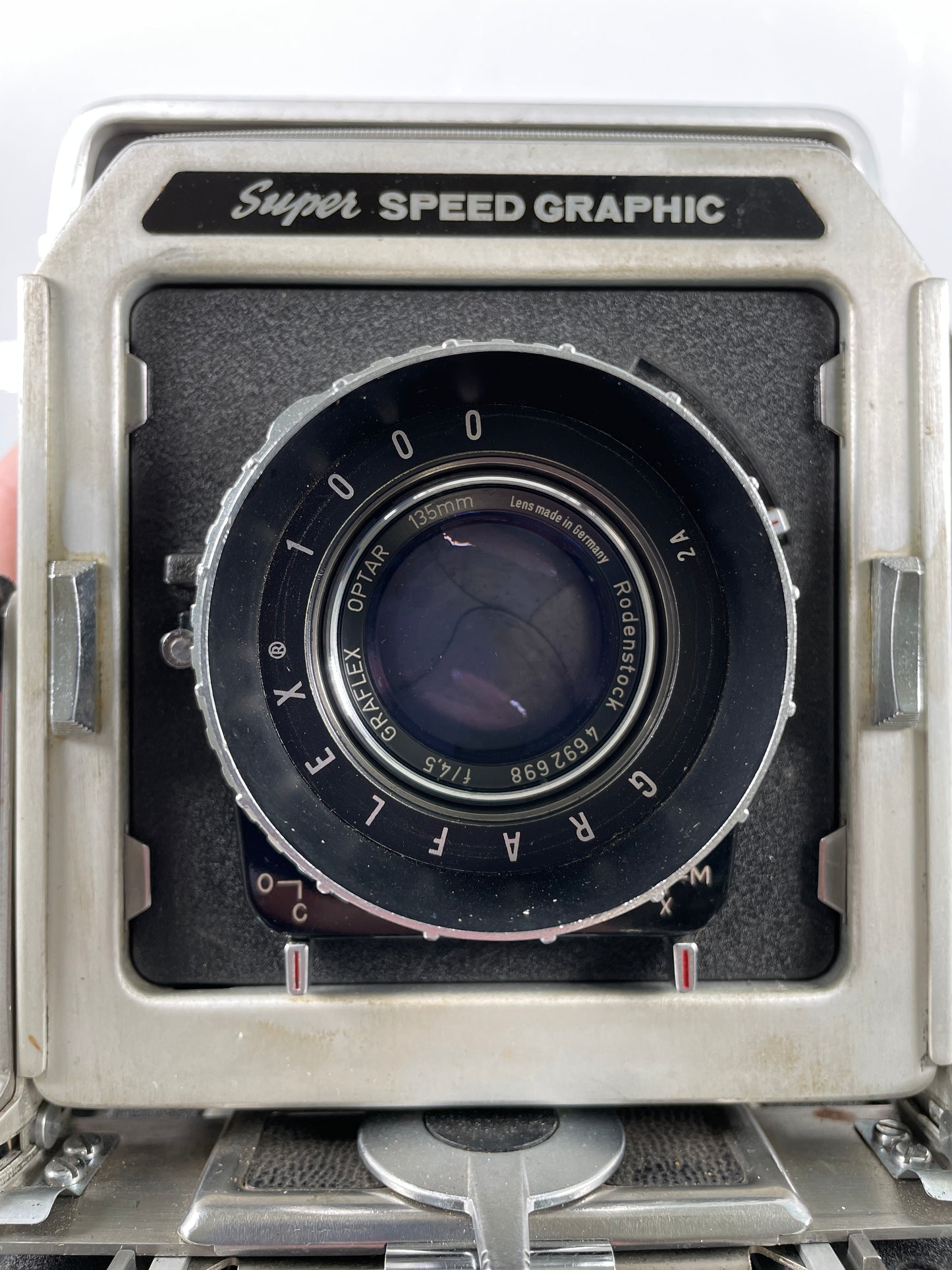 Super Speed Graphic Large Format Film Camera 4x5 with Optar 135mm f4.7 lens